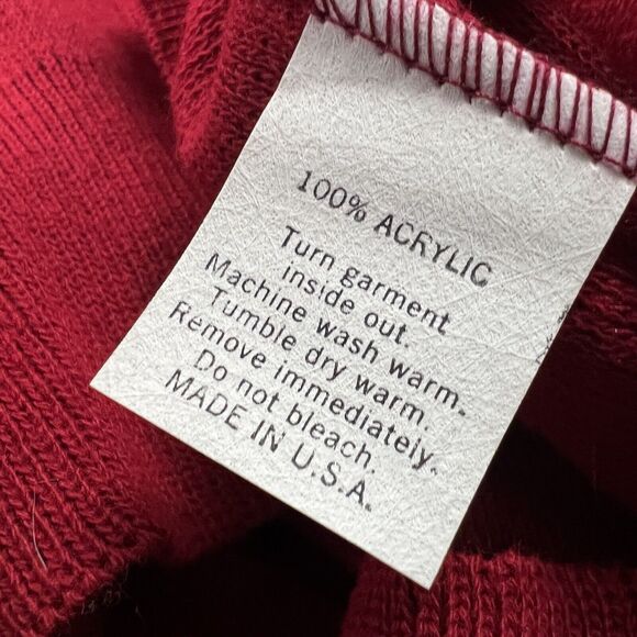 Vintage Le Tigre Sweater Adult Large Red Turtle Neck Sweatshirt Casual Men's - Picture 13 of 15